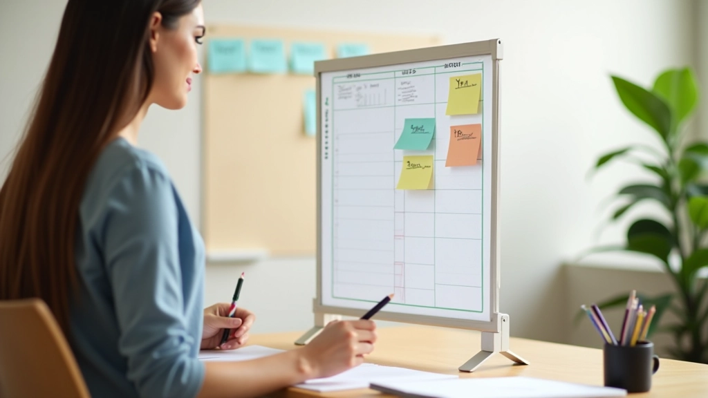 Three calendar years displayed chronologically with milestone markers and progress indicators, organizational planning visualization